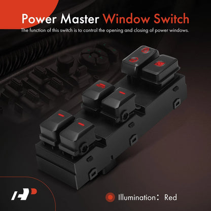 Front Left Power Window Switch for Kia Sportage (2014–2017) 935703W400WK, 1S16444