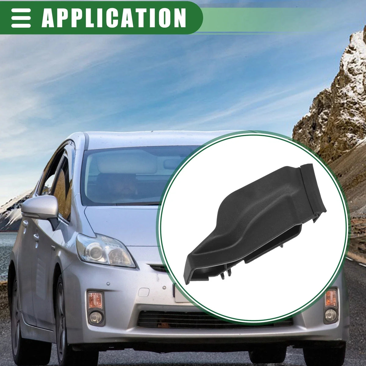 Front Right Cowl Side Vent Cover for Toyota Prius (2010–2015) No. 5508347020 Black