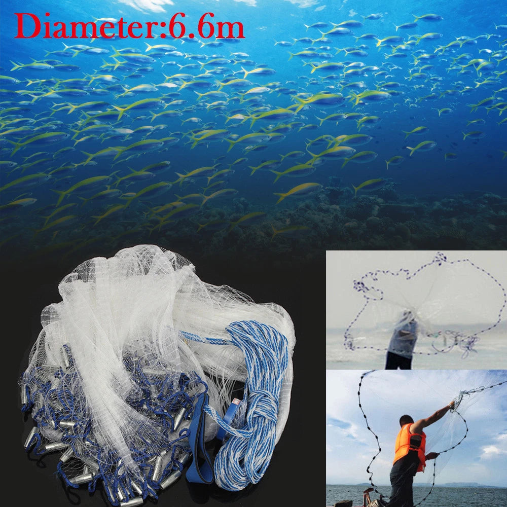 Fishing Cast Net for Easy Throw (10/14/18/22FT)