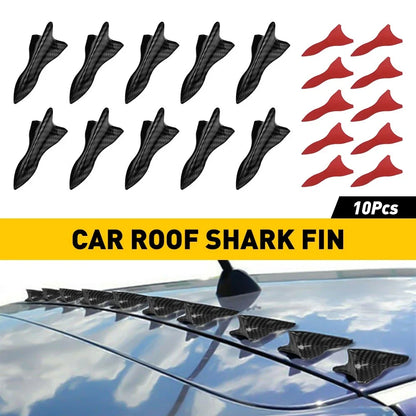 10X Carbon Fiber Shark Fin Decorative Stickers Universal