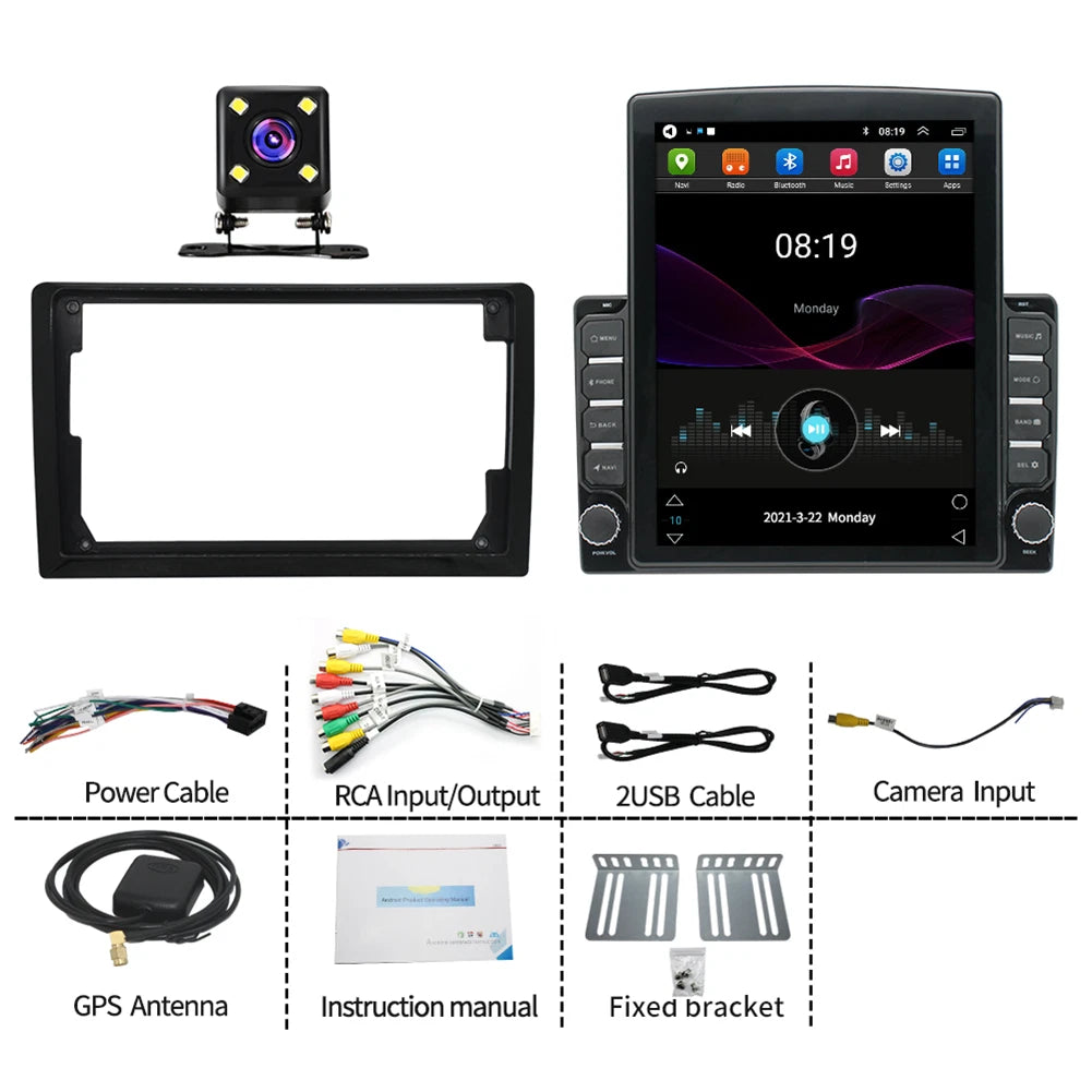 9.7" Stereo Radio GPS Apple CarPlay Android for Dodge Durango (2004–2009) 8WK6D