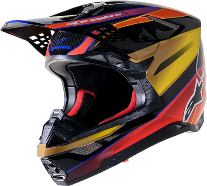 Alpinestars Supertech M10 Era Helmet for Offroad (Medium, Gold Yellow & Rio Red)