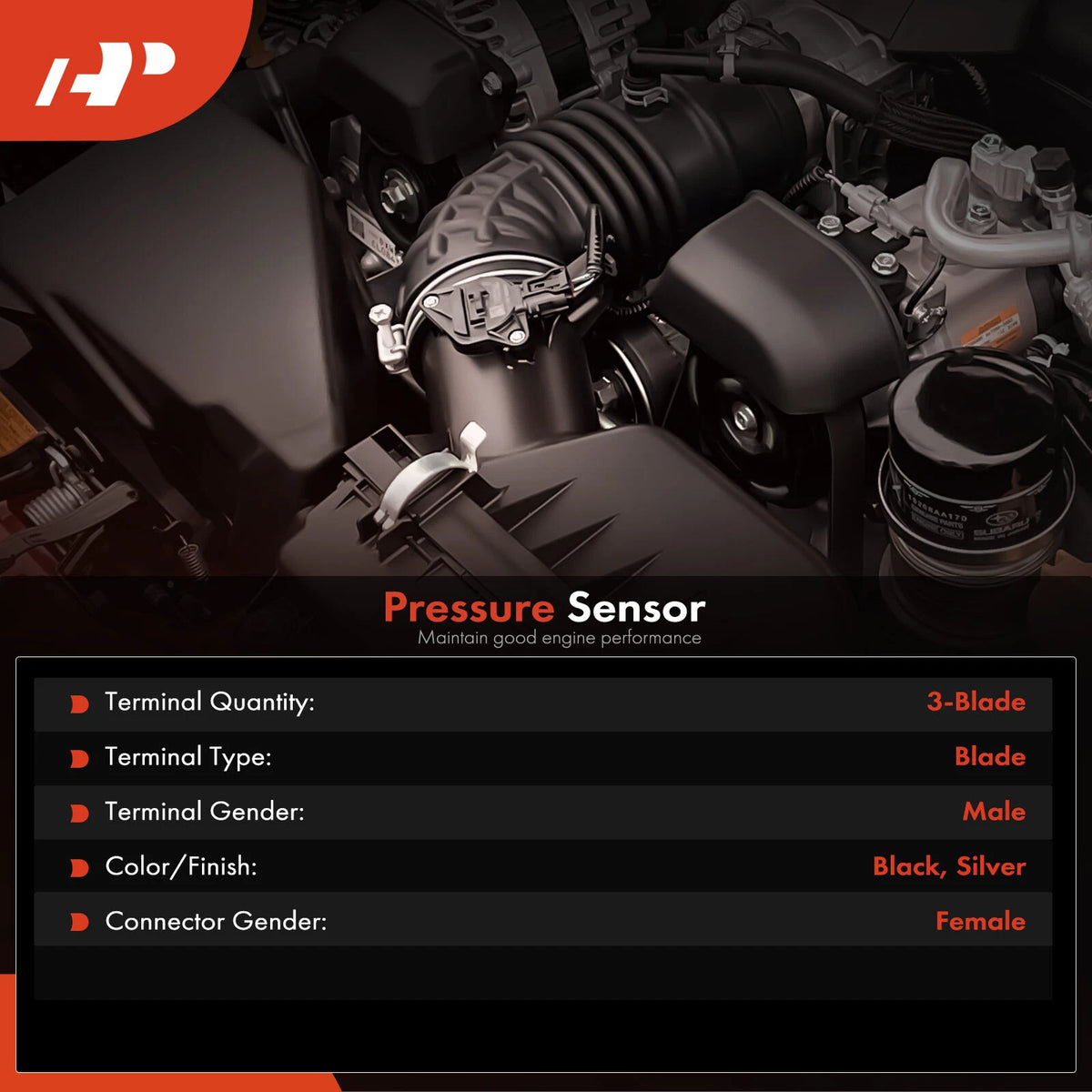 Engine Oil Pressure Sensor for BMW 328d 328d xDrive X5 2014–2018 (0281002948, 13537800602)
