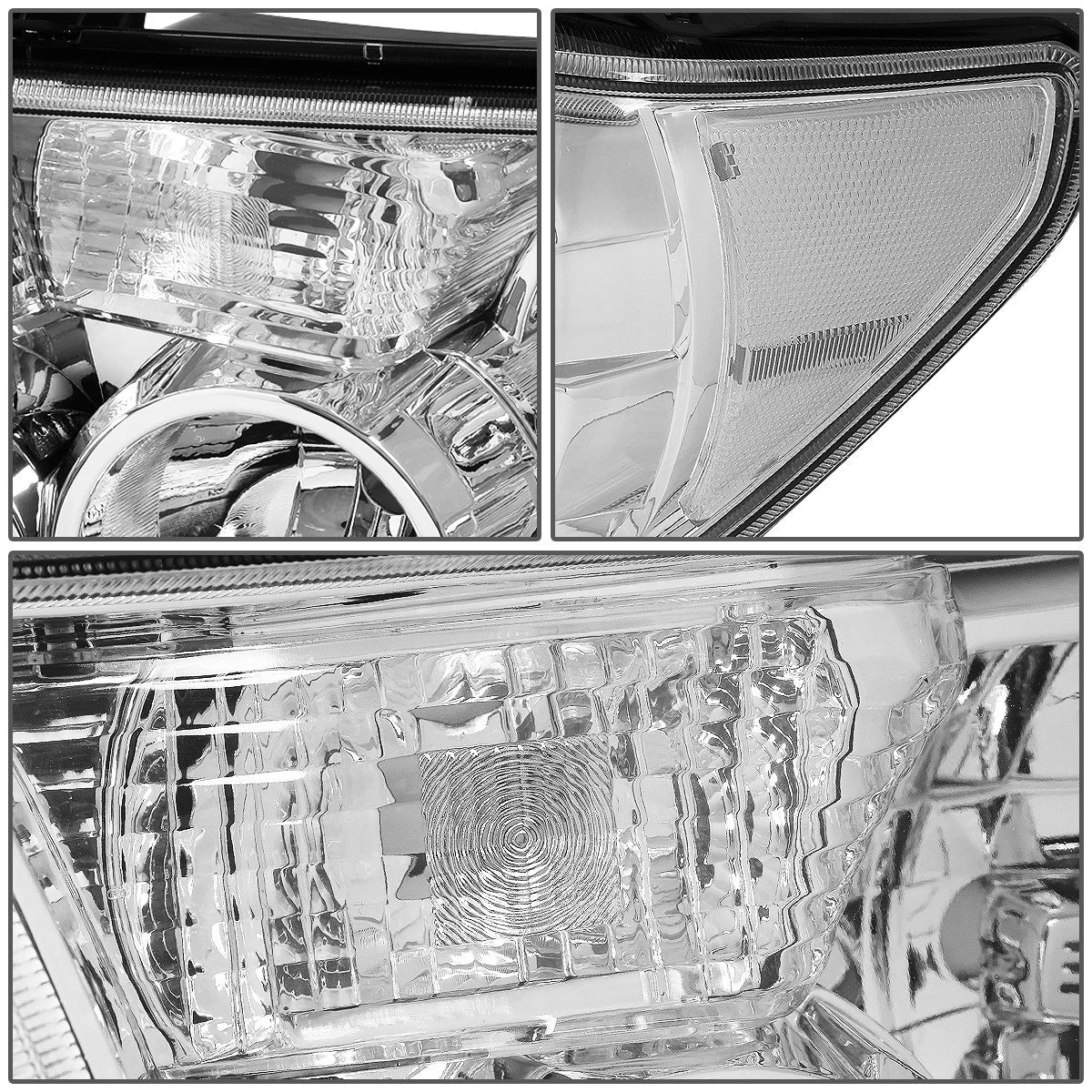 Pair of Chrome Clear Side Headlights for Tacoma Sequoia (2007–2013)