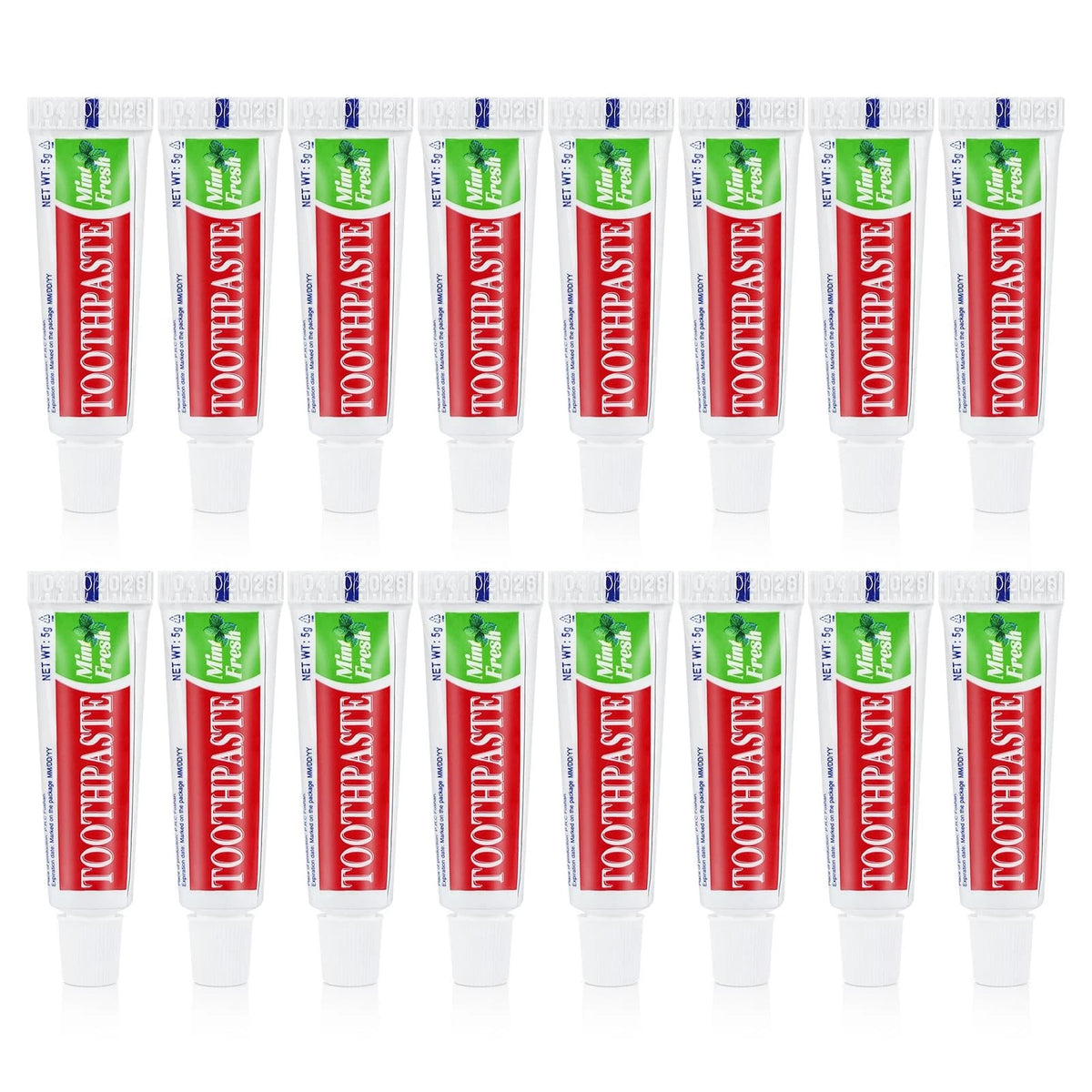 30 Tubes Travel Size Toothpaste Disposable Mini 1 Fl Oz (Pack of 30)