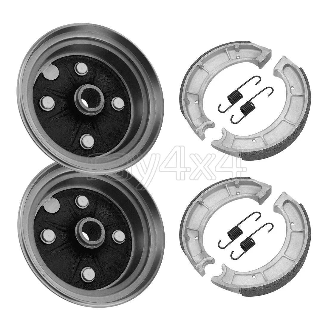 Brake Drums Kit w/Shoes Springs for Yamaha Timberwolf 250 YFB250/250FW (1994–2000)