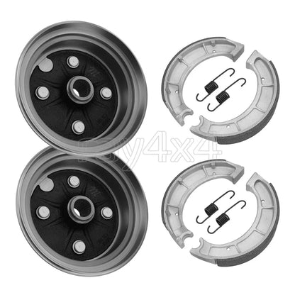 Brake Drums Kit w/Shoes Springs for Yamaha Timberwolf 250 YFB250/250FW (1994–2000)