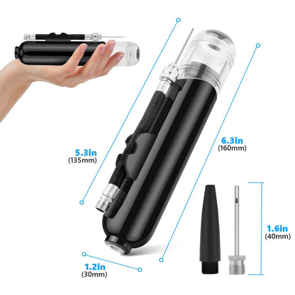 Ball Pump & Bike Pump with 3 Needles & 2 Nozzles for Inflate Air Pump