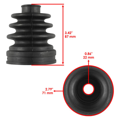 Rear Inner & Outer CV Boot Kit for Kawasaki Brute Force 750 (2008–2026) - BO121+BO140, 49006-0064, 49006-0065
