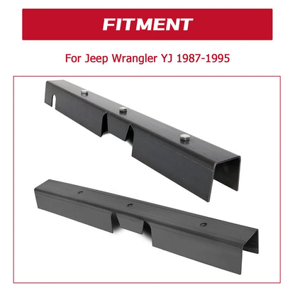 Set of 2 Center Skid Plates for Jeep Wrangler YJ (1987–1995) Rust Repair 30"