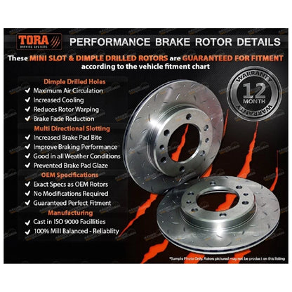 Rear Disc Brake Pads & Rotors Drilled & Slotted for Commodore (78–97)