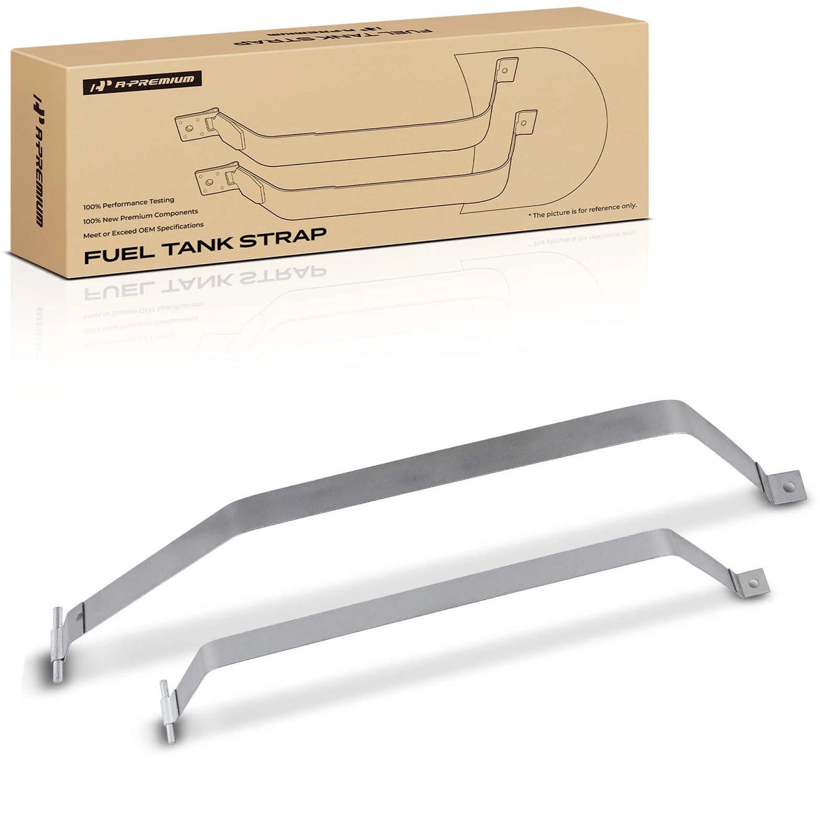 2X Steel Gray Fuel Tank Straps for Hyundai Elantra, Tiburon (1996–2000) 3121029800, ST190