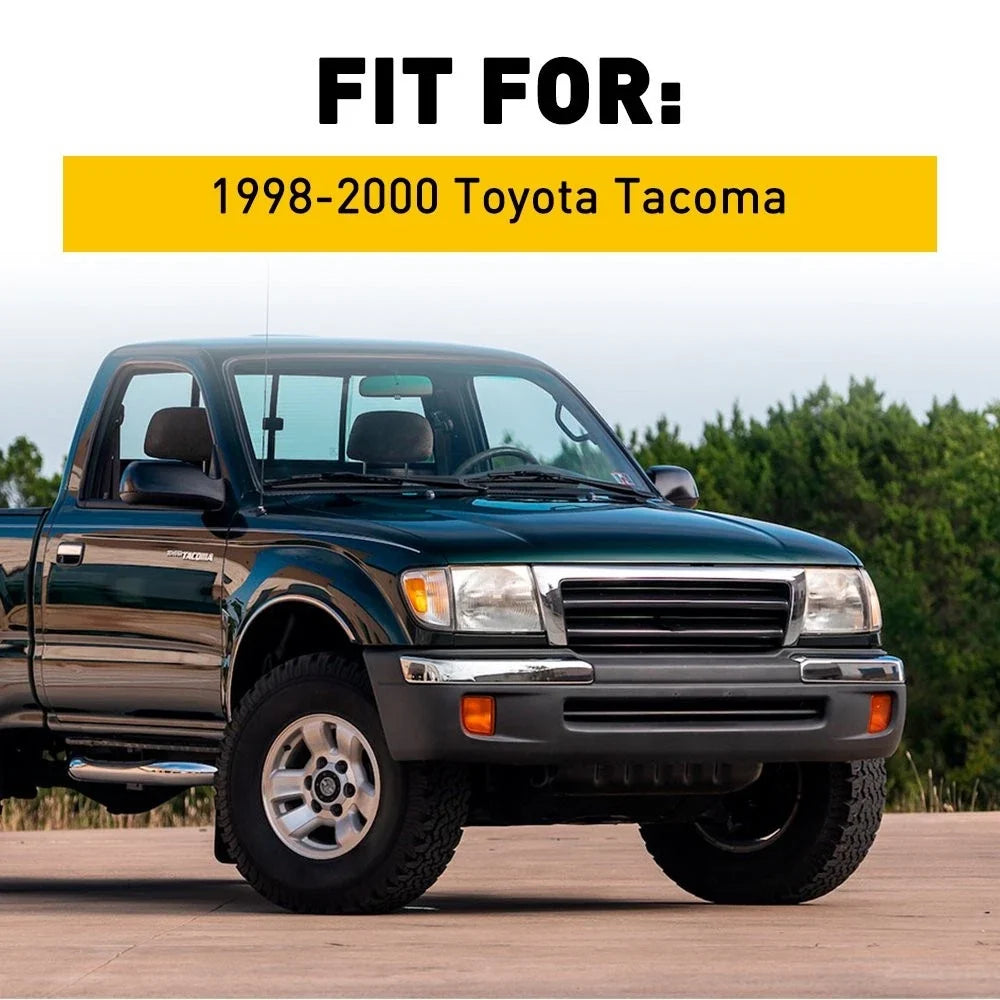 Pair Front Bumper Grille Headlight Filler Trim for Toyota Tacoma (1998–2002)