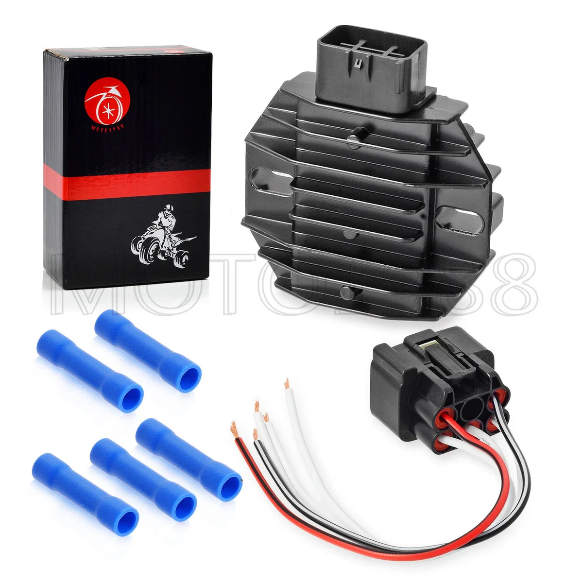 Voltage Regulator with Plug for Yamaha Kodiak 400 450, Big Bear 400 (1993–2006)