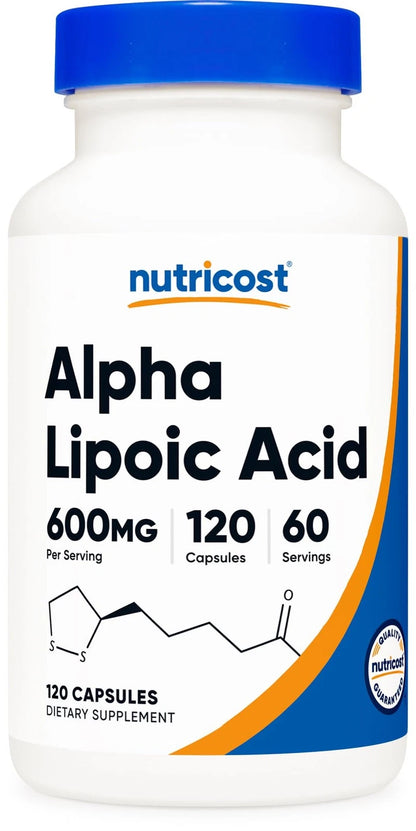 Alpha Lipoic Acid 600mg for Dietary Supplement (120 Count)