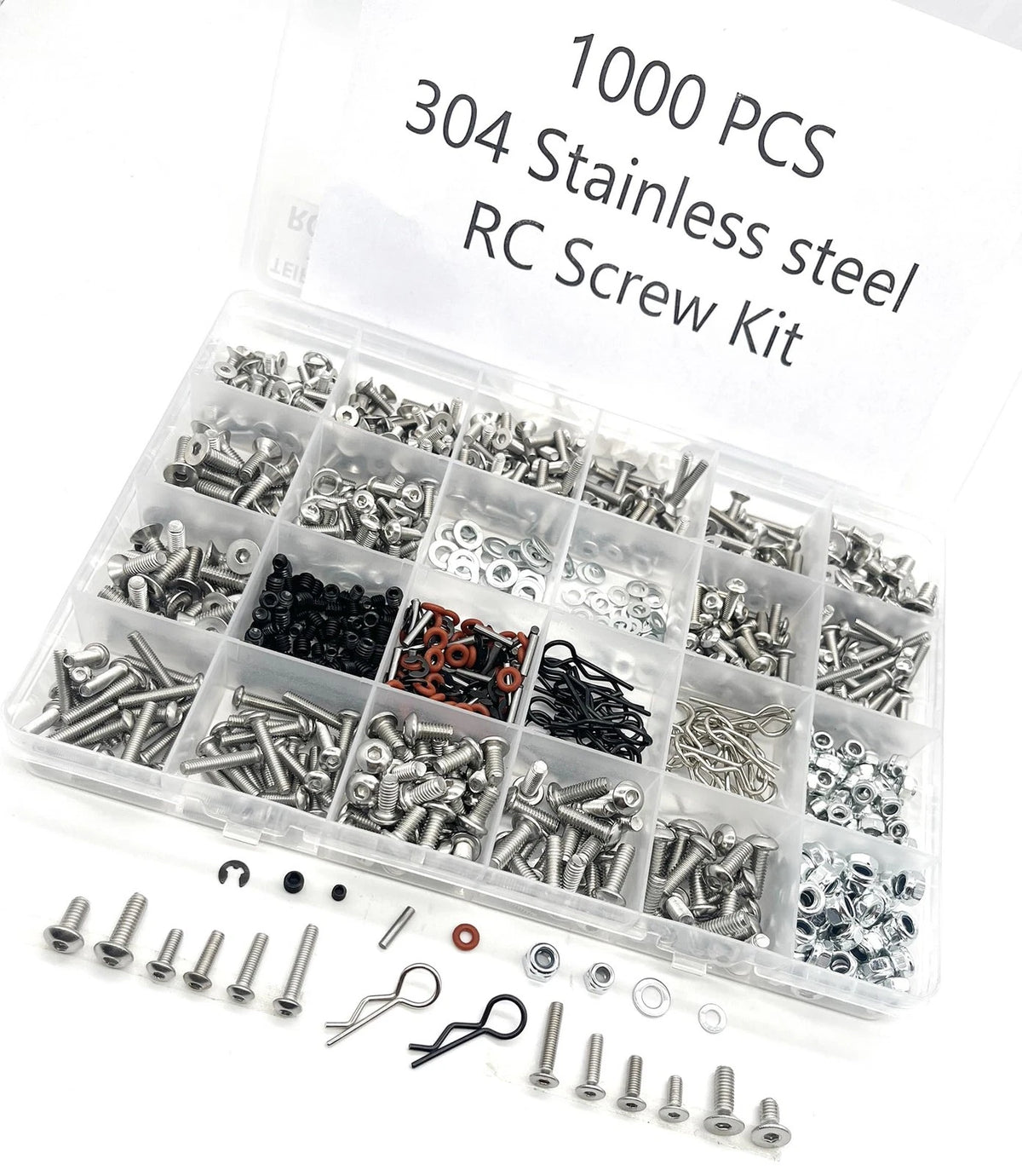 1000pcs RC Screw Kit M3 M4 Fasteners for Cars Trucks Crawler