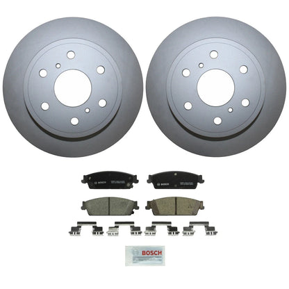 Rear Brake Kit 345mm Disc Rotors & Bosch Ceramic Pads for Cadillac Chevrolet GMC