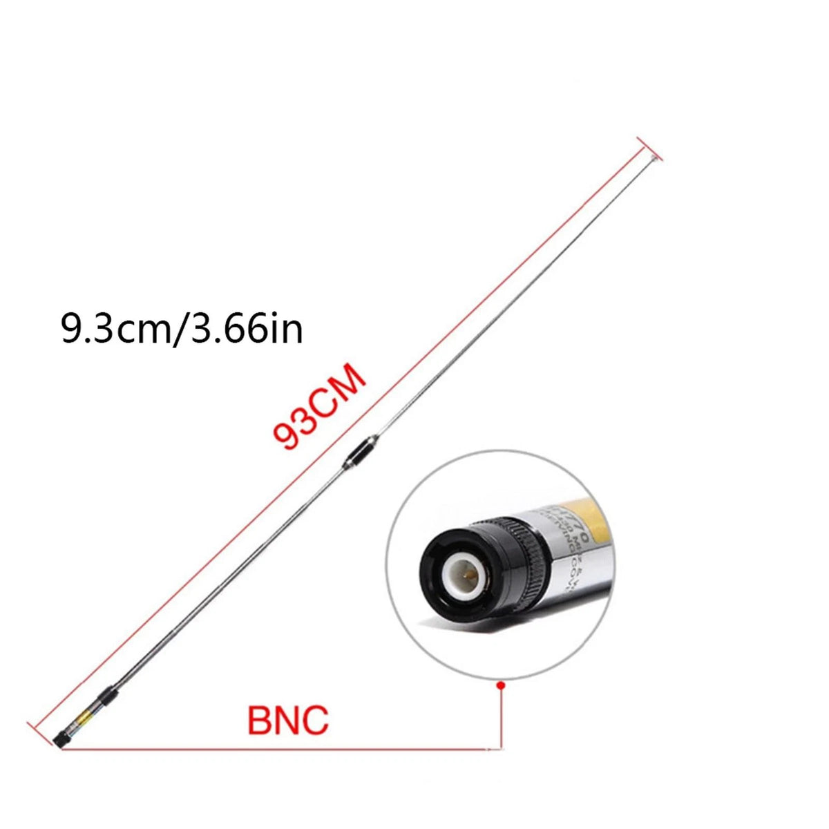 1Pc Dual Band VHF/UHF SMA-M BNC Antenna for Motorola Kenwood