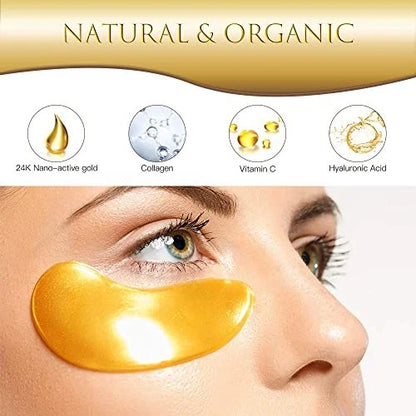 30 Pairs of 24K Gold Under Eye Patches for Collagen Treatment