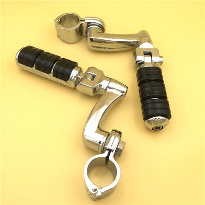 Chrome 1.5" Clamp Footrest Foot Peg for Triumph Rocket 3 (2004–2023)
