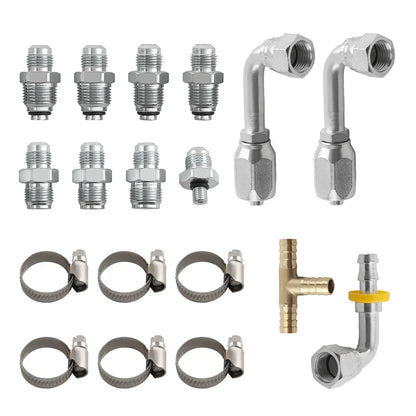 Steering Hose Hookup Kit with 6AN Fitting for Hydroboost Power Brake Booster