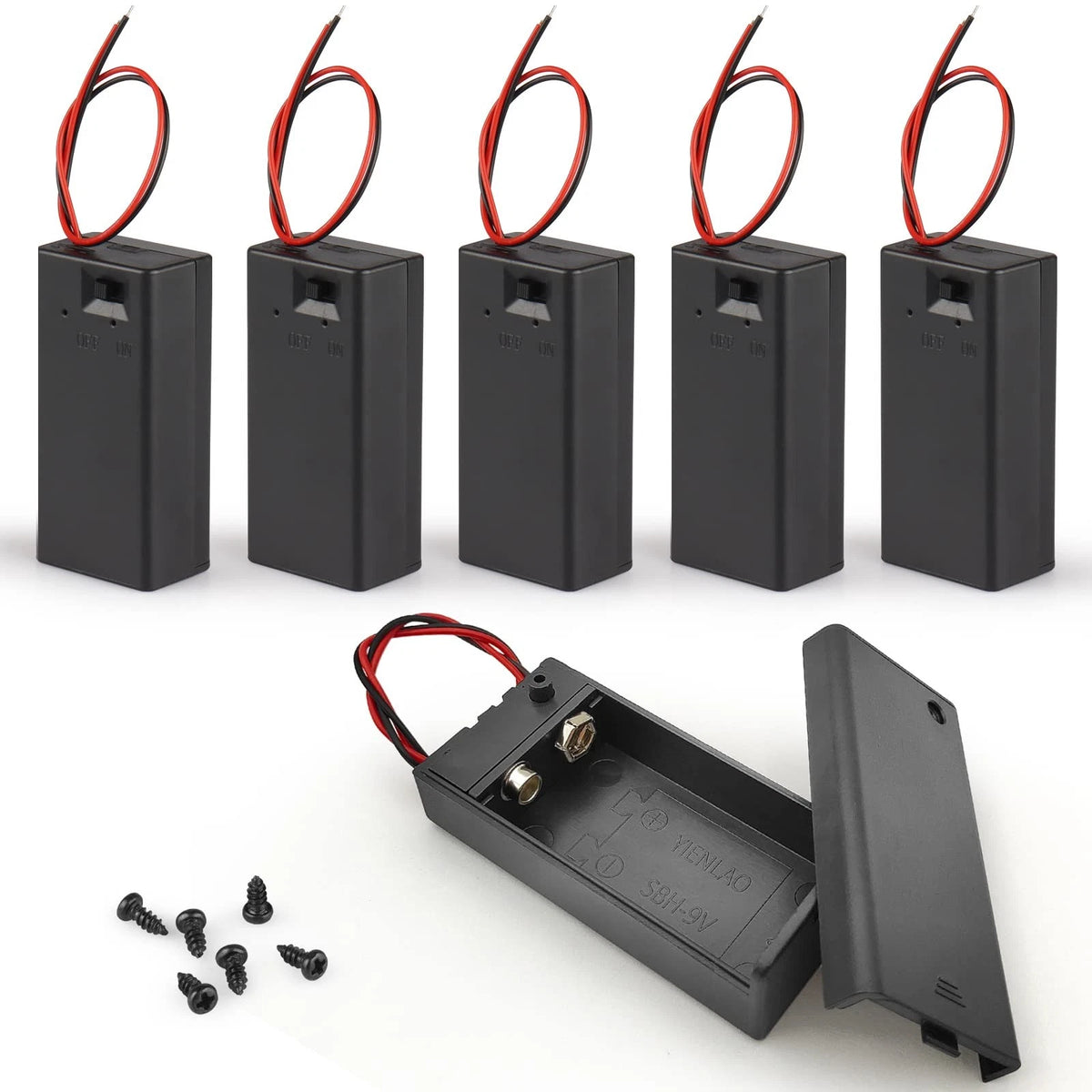 6X 9V Battery Holder for Various Applications (2.641.260.83)