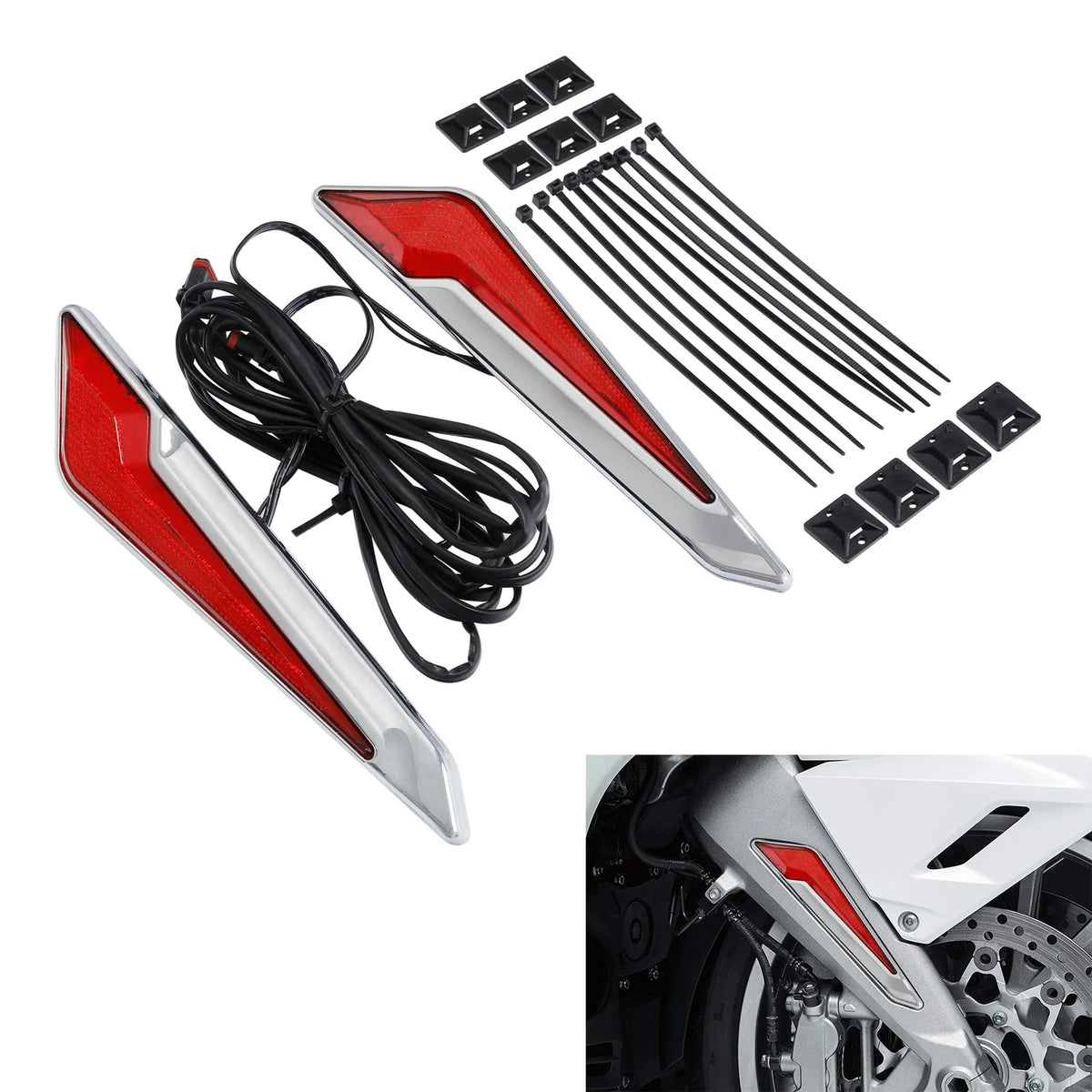 LED Front Brake Fork Mount Lights for Honda Goldwing 1800 (2018–2025)