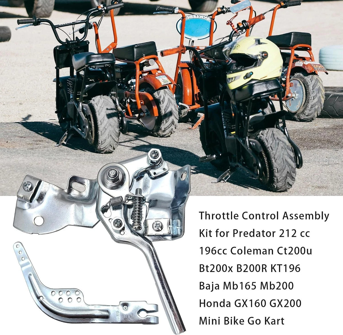 Throttle Control Assembly Linkage Kit for Mini Bike Predator 212 cc 196cc