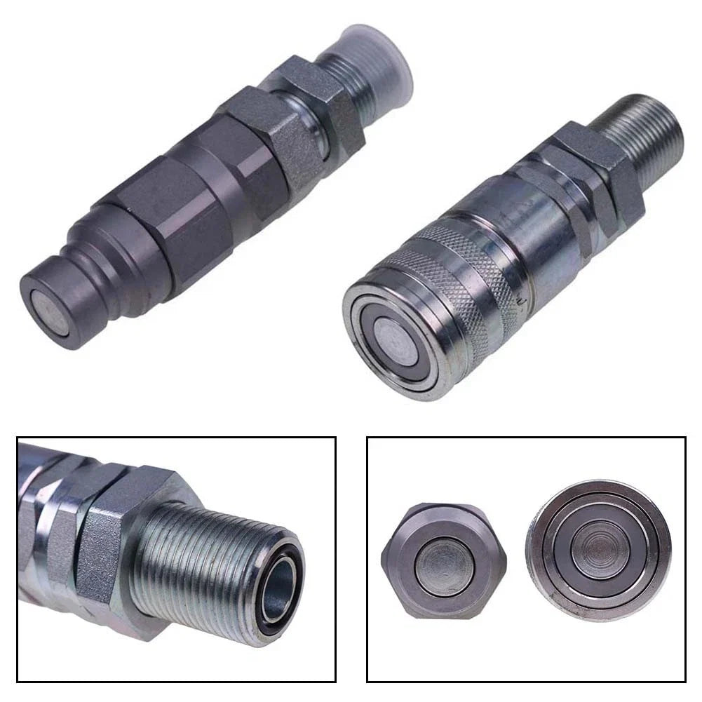 Flat Face Coupler Kit for Caterpillar 416F 420F 430F 906H 907H