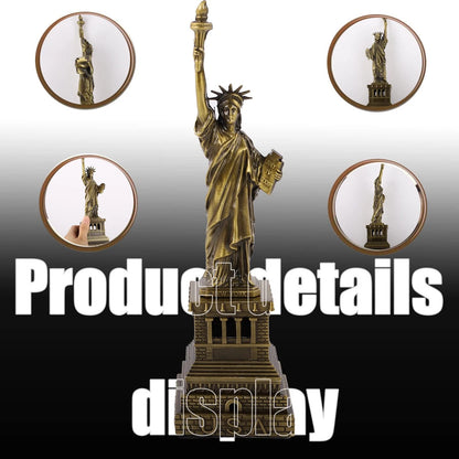 10-Inch Metal Statue of Liberty Model - Copper Finish