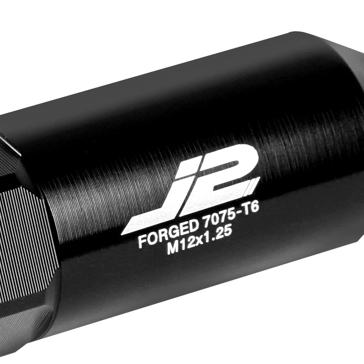 20Pc J2 7075 Forged Aluminum M12x1.25 Spiked End Lug Nut Set w/Adapter Black