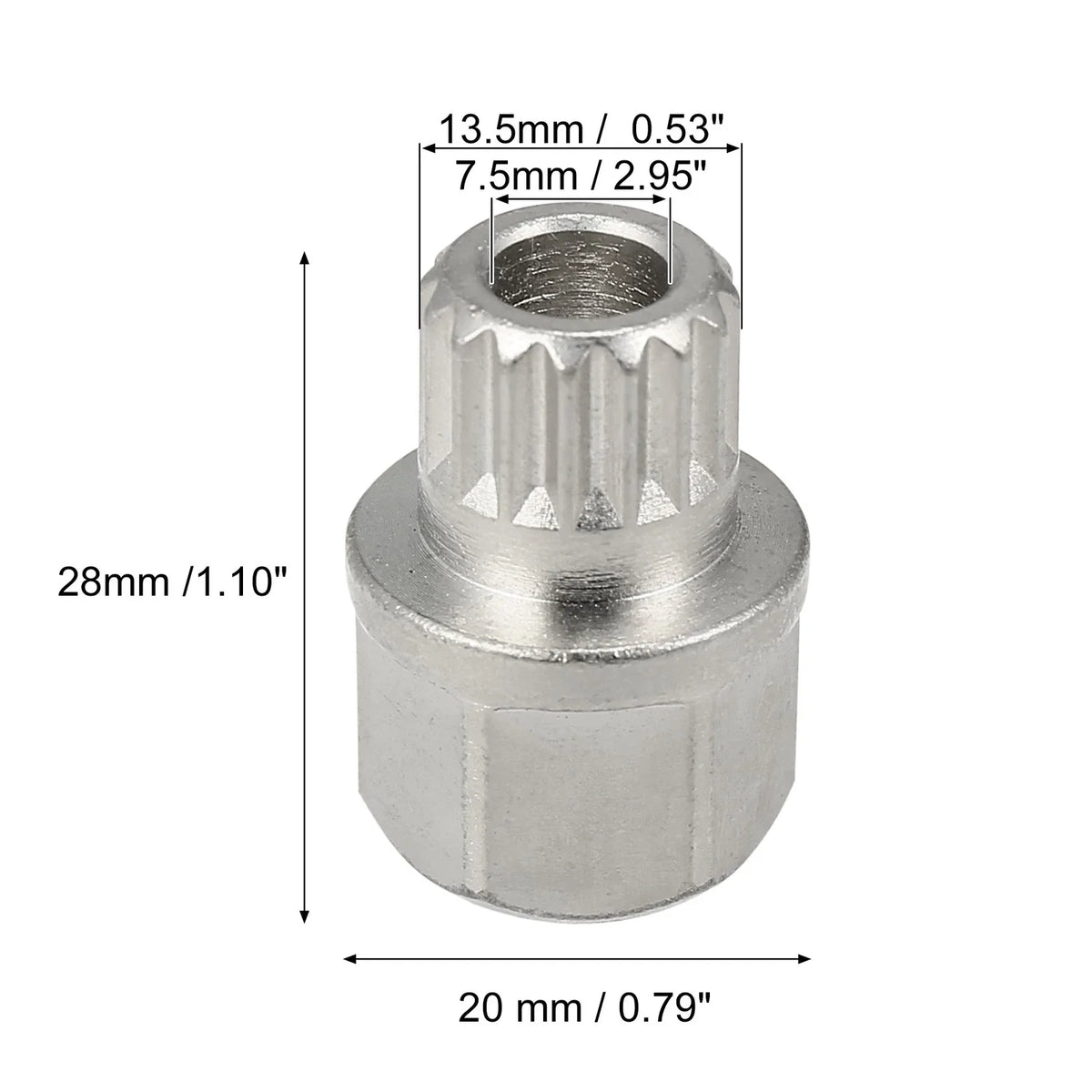 Anti Theft Wheel Lock Lug Nut Screw Removal Key for BMW (32/16PT)