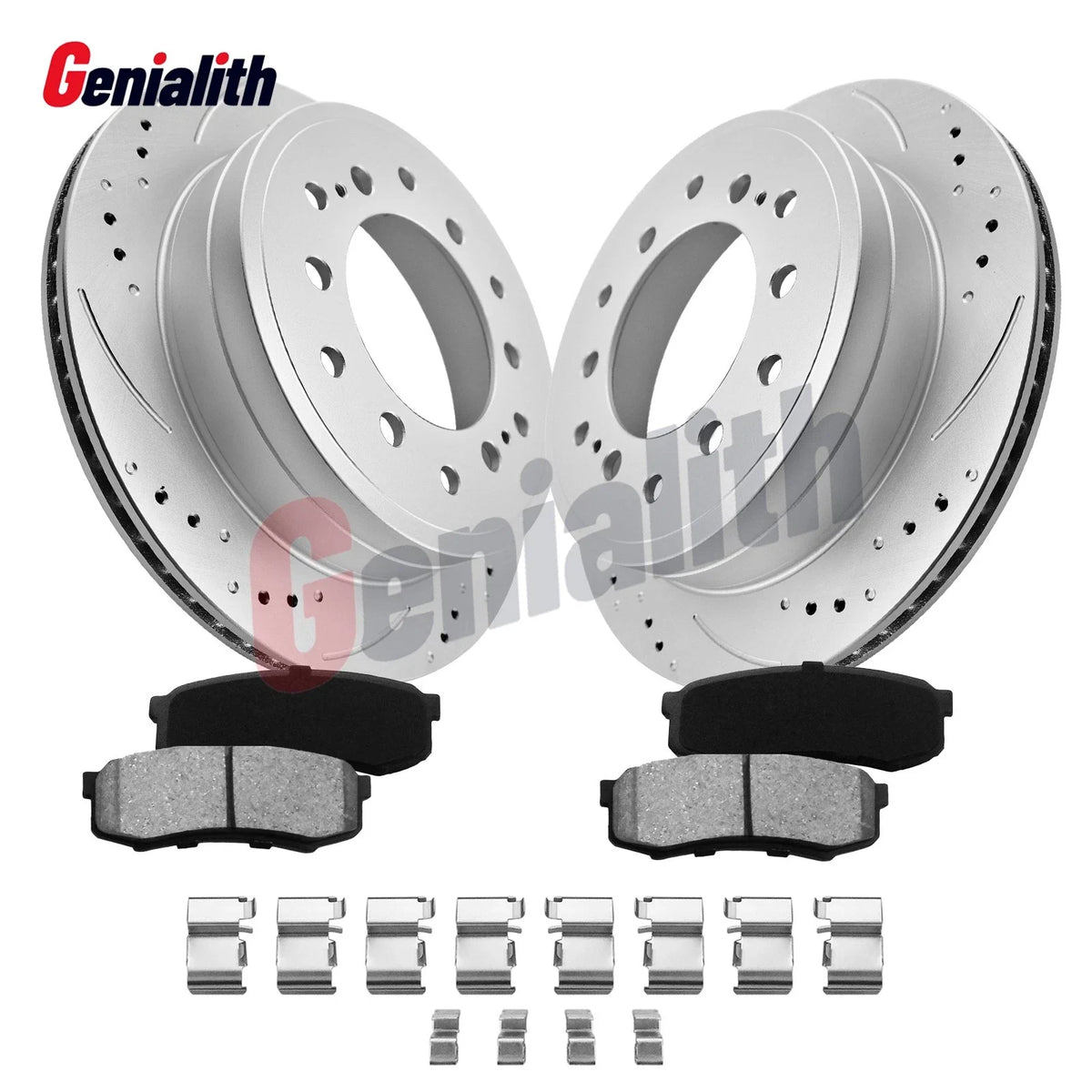 Set of 2 Rear Disc Rotors Brake Pads Kits for Toyota Sequoia 2001–2007, 4Runner 2003–2009