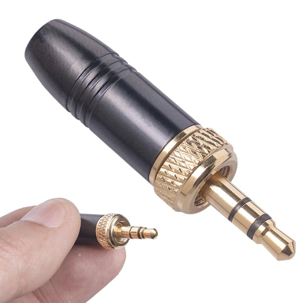 2X 3.5mm Stereo Plug Connectors for Sennheiser Wireless Microphone
