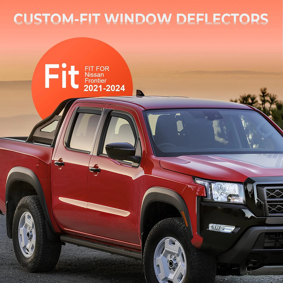 Rain Guards for Nissan Frontier (2022–2026) In-Channel Wind Deflectors