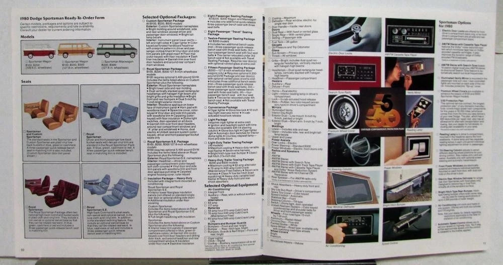 Dodge Sportsman Wagon MaxiWagon Brochure (1980)