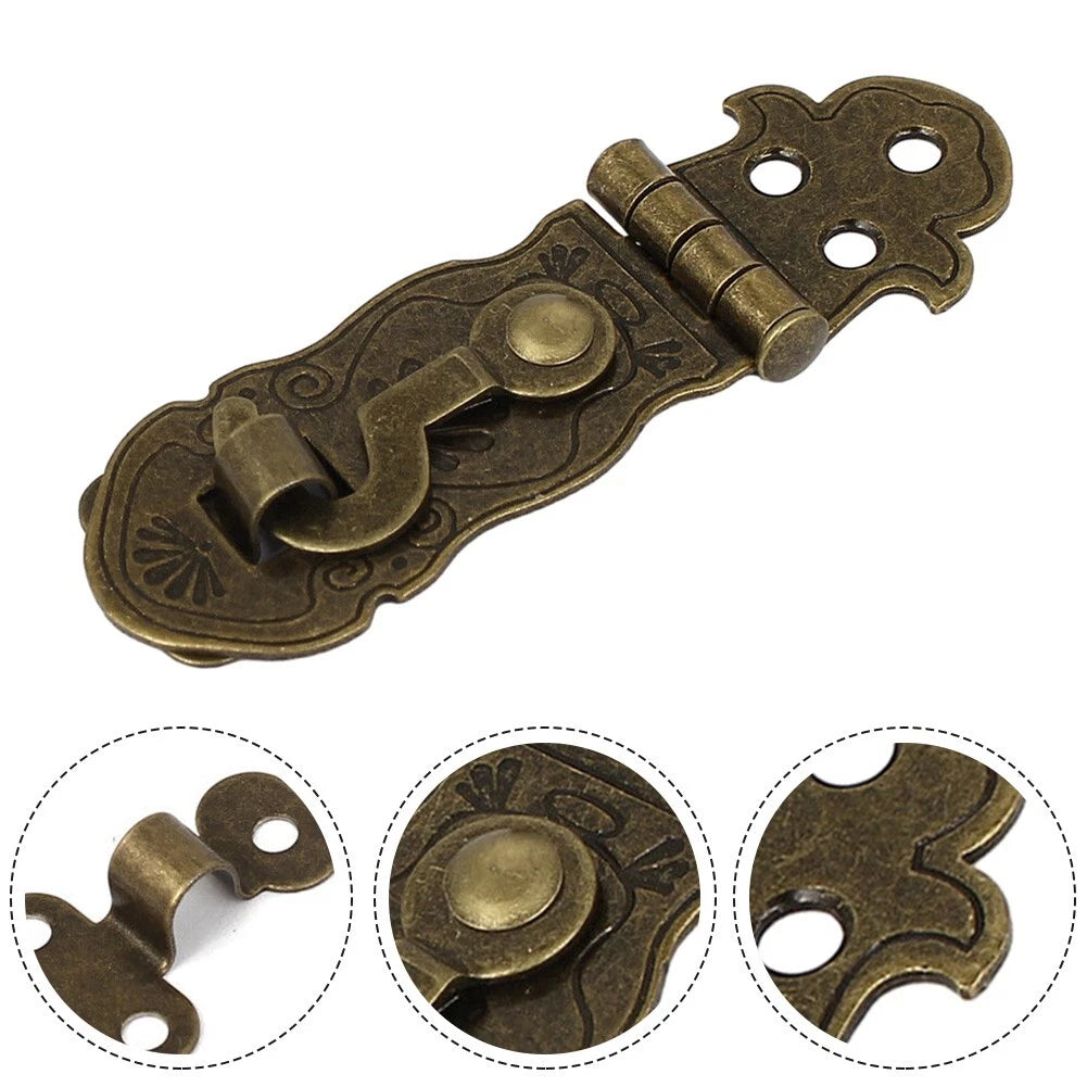 2X Rustic Suitcase Lock Chest Box Clasp Hasp Latch Vintage Style Bronze Tone