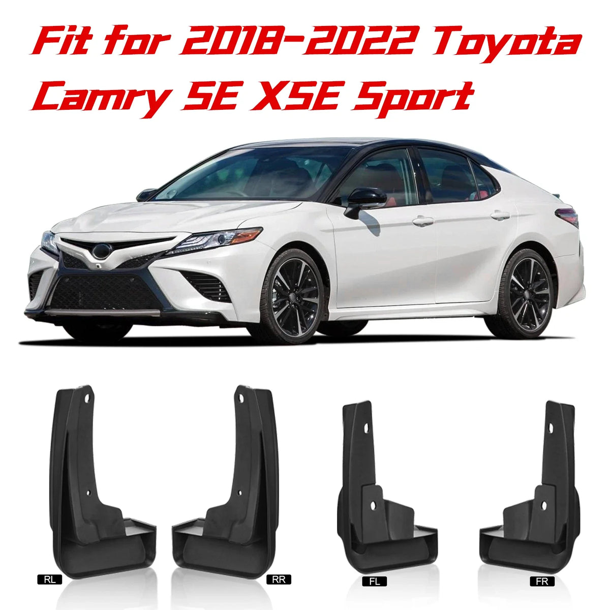 4PCS Durable Splash Guards Mud Flaps for Toyota Camry SE XSE (2018–2024)