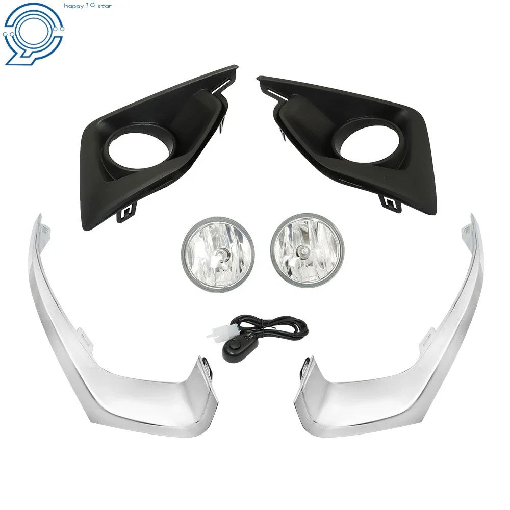 Pair Front Bumper Fog Lights for Chevy Traverse (2018–2021) Bezel Harness Switch