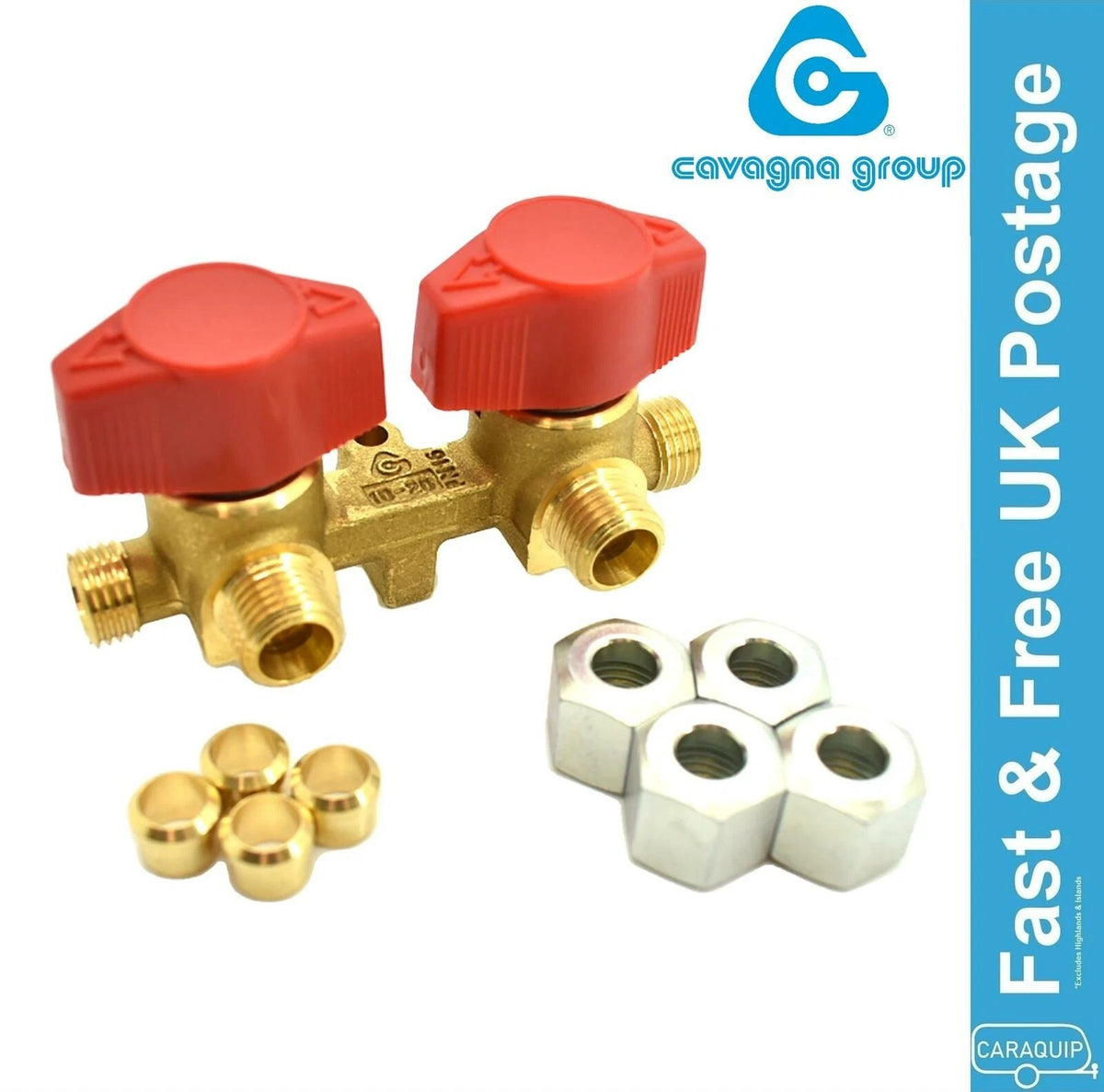 Cavagna Gas Isolator Manifold Shut Off Valve 8mm for Caravan Motorhome (R43102)