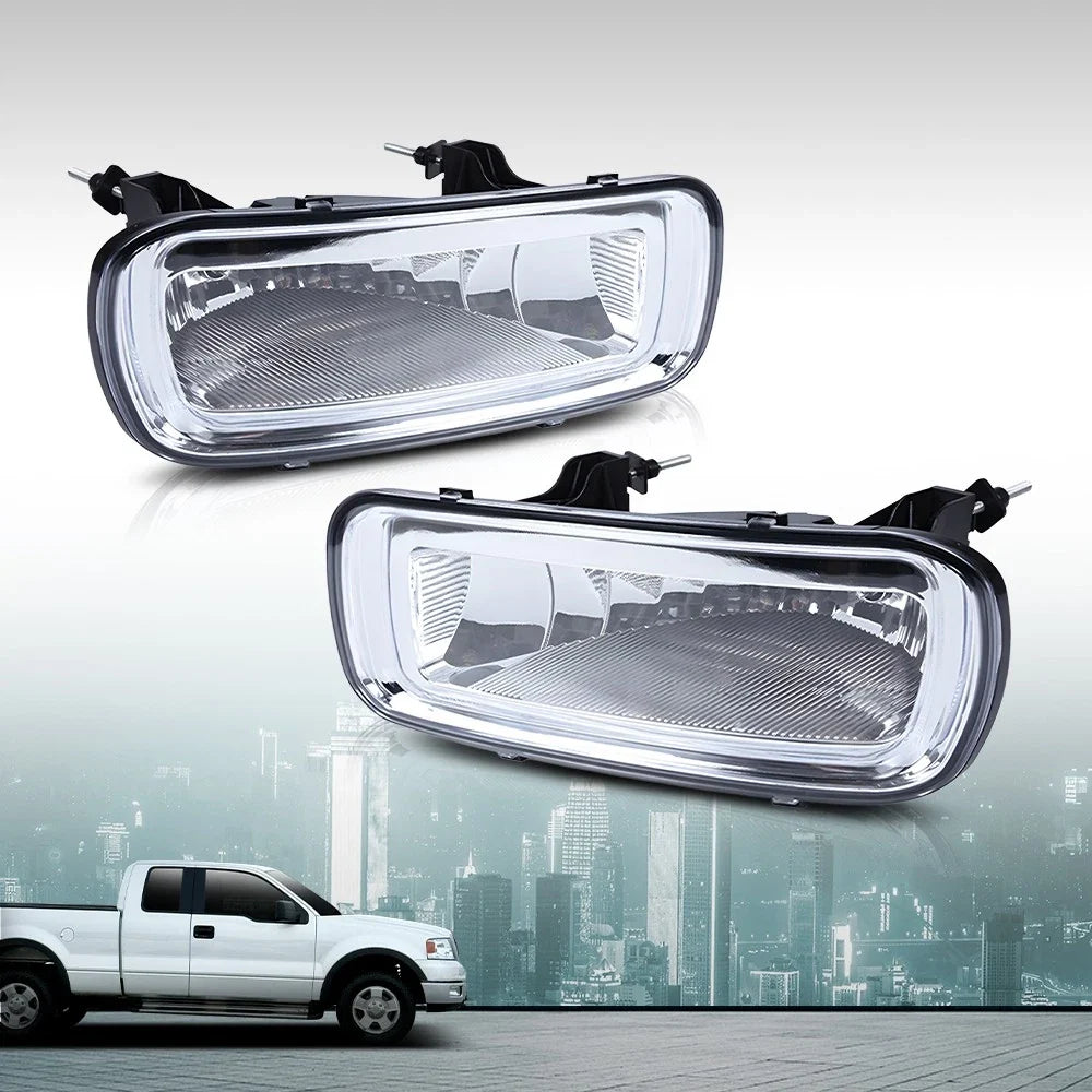 Set of 2 Clear Lens Fog Lights with Bulbs for Ford F-150 (2004–2006)