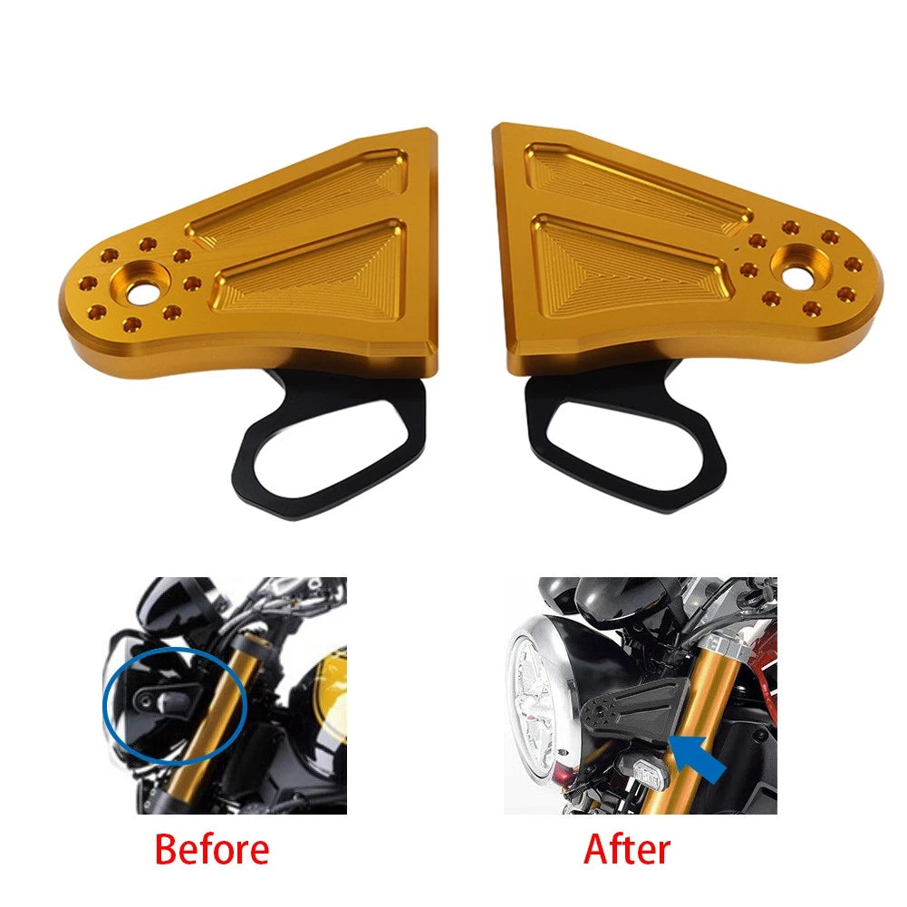 Headlight Turn Signal Support Brackets for Kawasaki Z900 Z900RS (2018–2023)