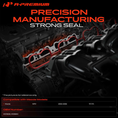 Set of 2 Engine Intake Manifold Gaskets for Mazda MPV (2002–2006) MS96841