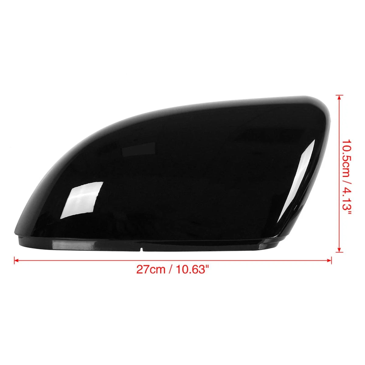 1 Pair Glossy Black Rear View Mirror Cover Caps for Volkswagen Golf 6 (2009–2012)
