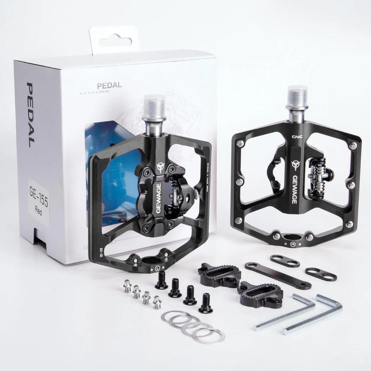 Dual Function Pedals for Mountain Bike (Flat & Clipless)