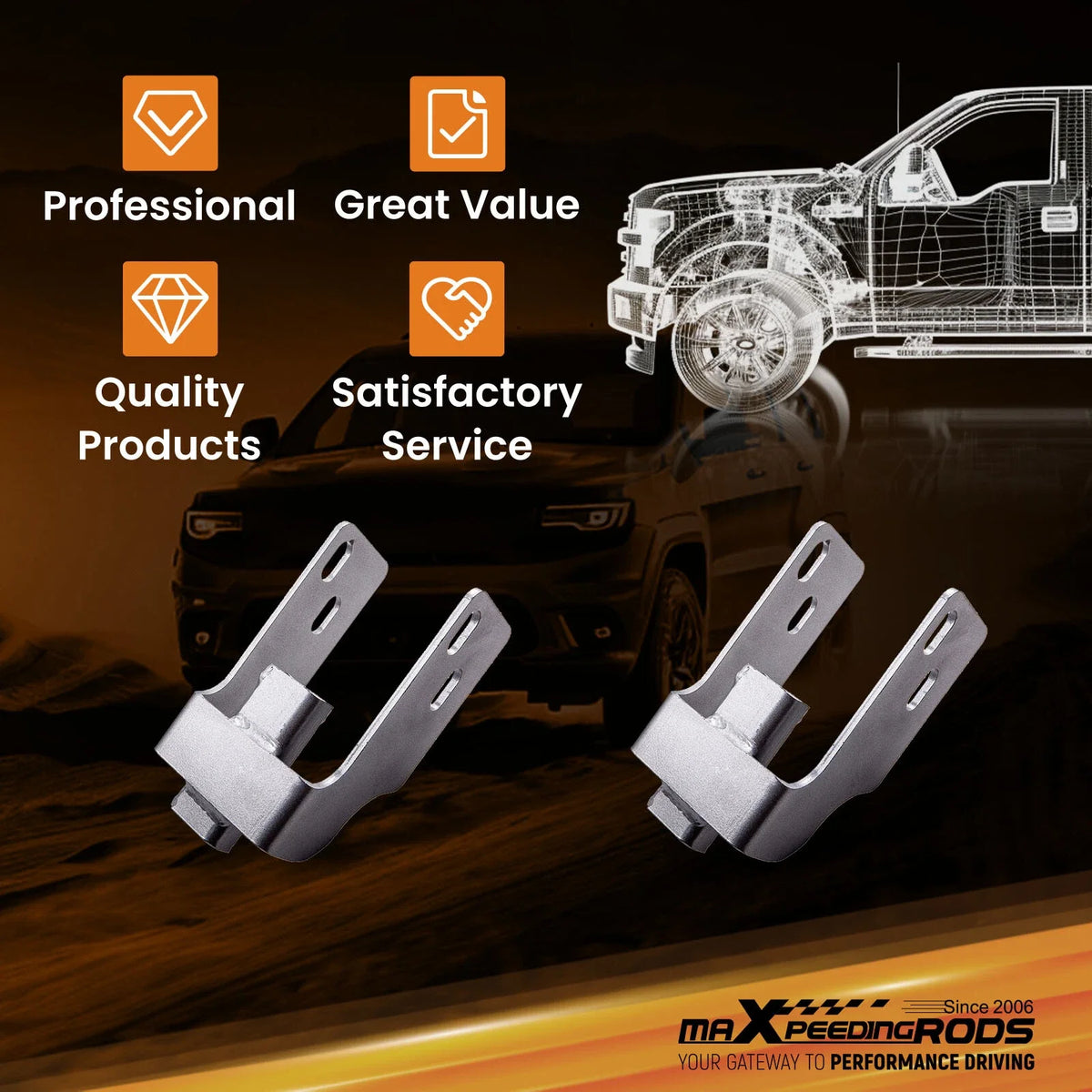 3 Inch Body Lift Kit for Chevy Silverado GMC Sierra 1500 (2007–2013)