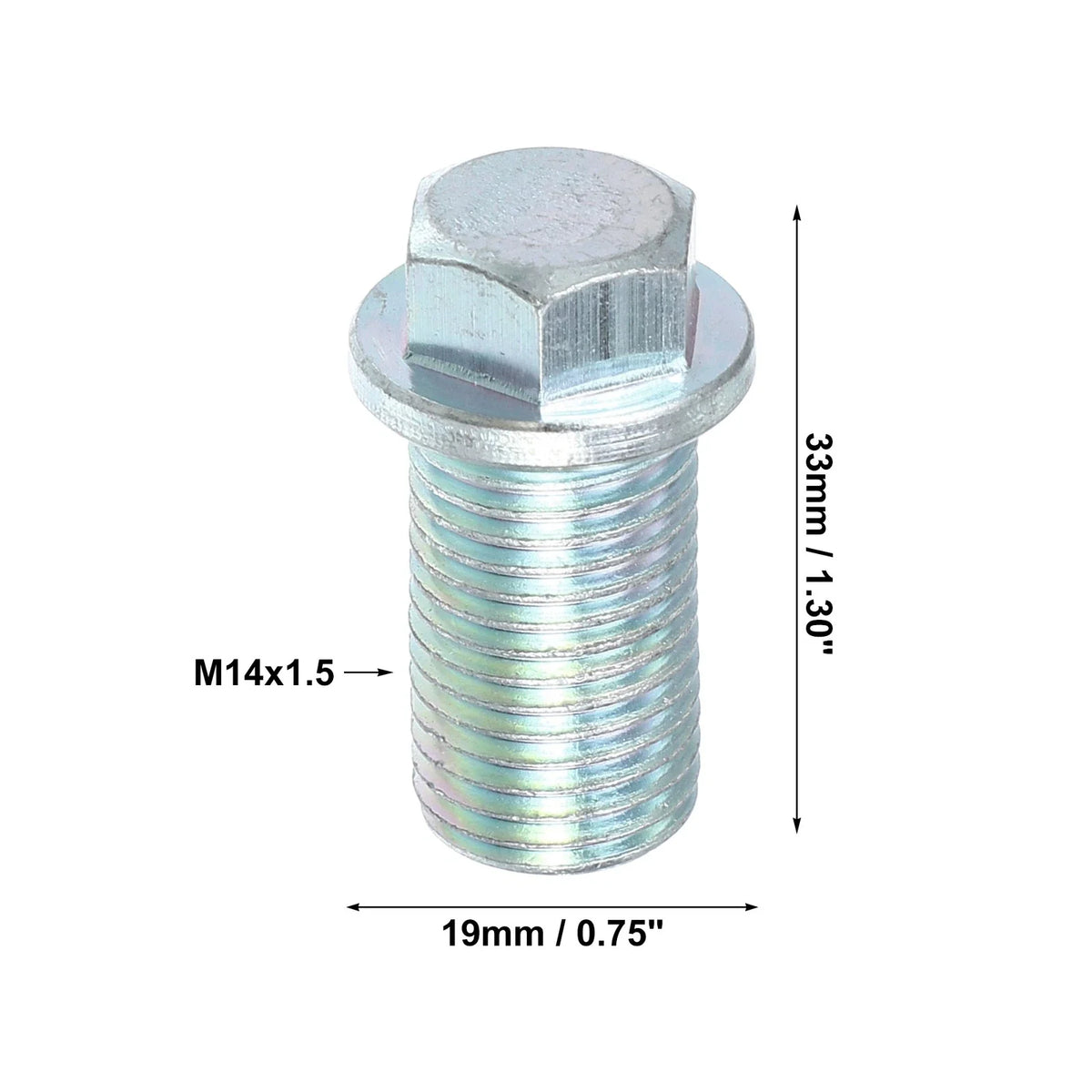 M14x1.5 Steel Engine Oil Drain Plug Screw w/ Seal Ring for Dodge 