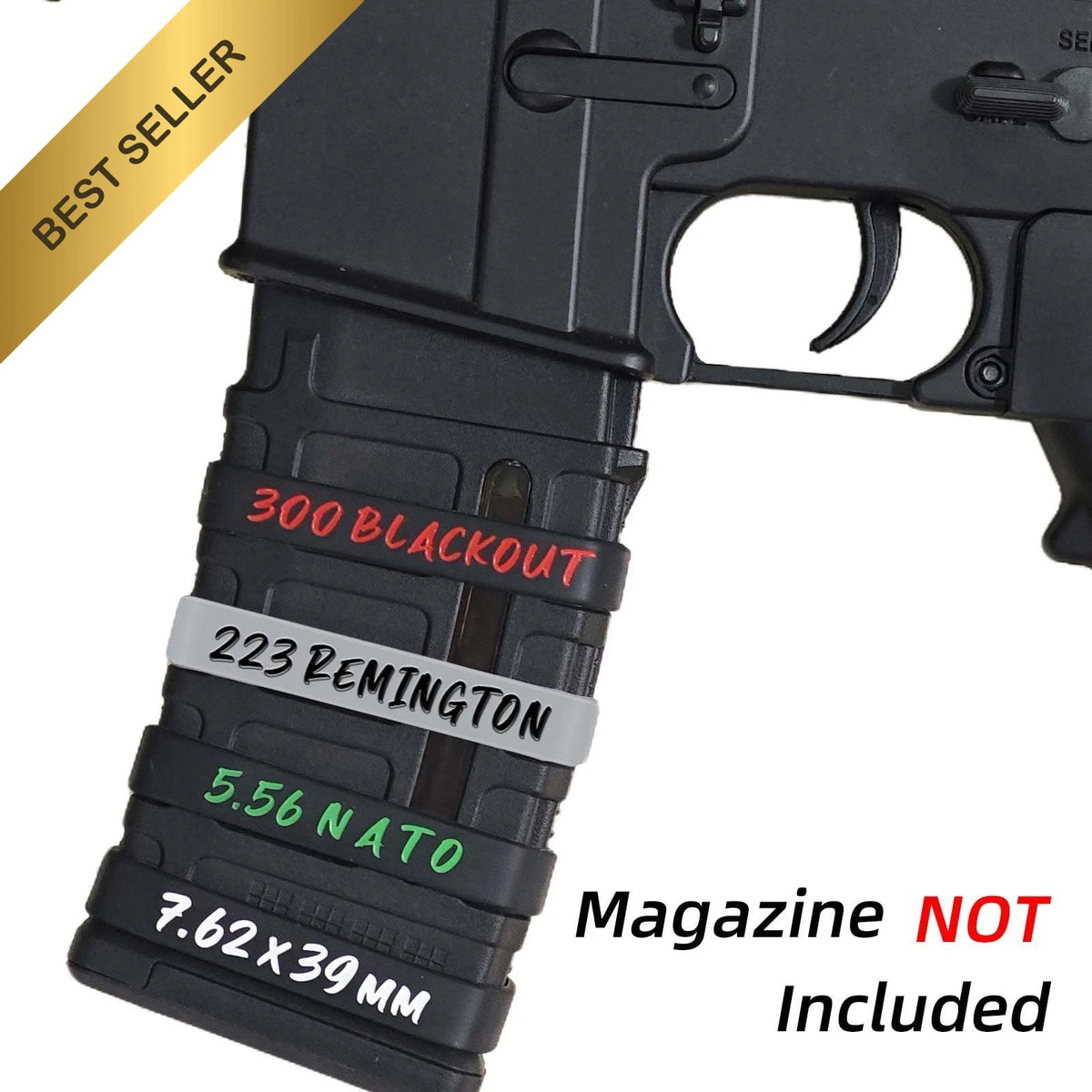 48 Pack Magsaddle Magazine Marking Bands Ammo Caliber Label Marker Set