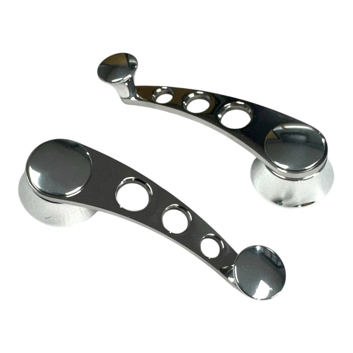 Window Crank Set Polished Stainless Steel 1/2 x 7/16 Spline for Pair