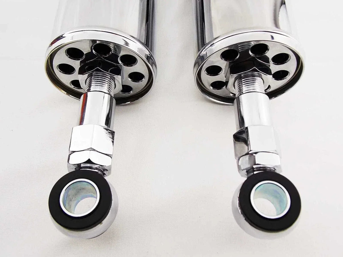 Chrome Rear Shock Absorbers for Harley Davidson FXSTS Springer Softail (89-99)